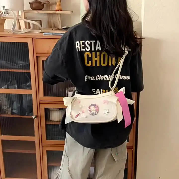 Ins на шнуровке с бантом Ita Bolsos Mujer японская кавайная сумка студенческие сумки