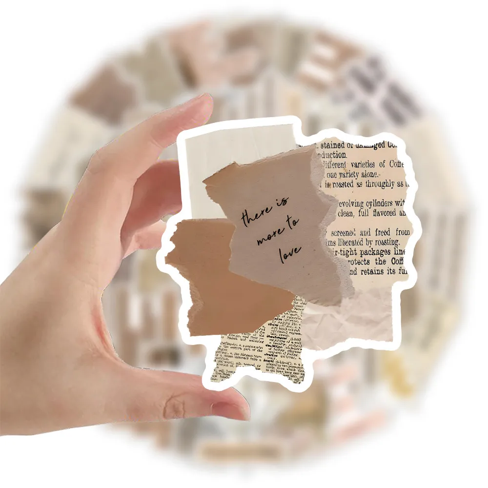 53-Piece Vintage Quote Stickers 5