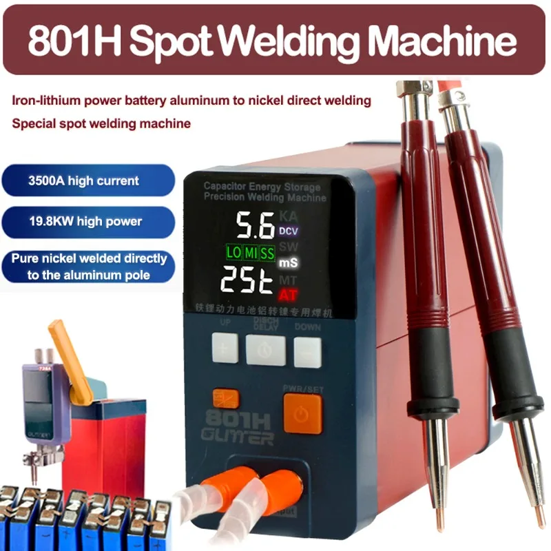 

3500A 801H High Current Pulse Spot Welding Machine Lithium Iron Phosphate Batteries Can Be Welded Welding Aluminum And Nickel