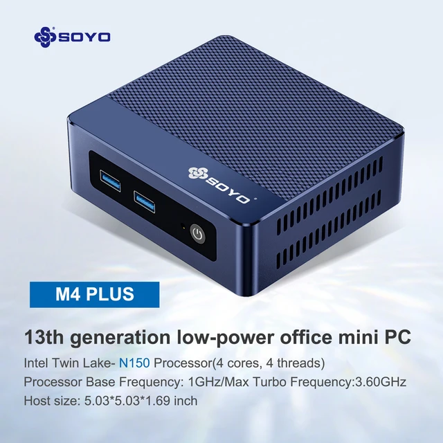 ミニPC SOYO M4 Plus N150 16GB 512GB SOYO M4 Plus Twin Lake N150 MINI PC Windows11 Pro DDR4 16GB