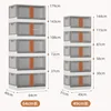 Light Luxury Plastic Kitchen Cabinets Home Living Room Multi-layer RacksModern Kitchen Furniture Floor Flip Locker with Door K 6