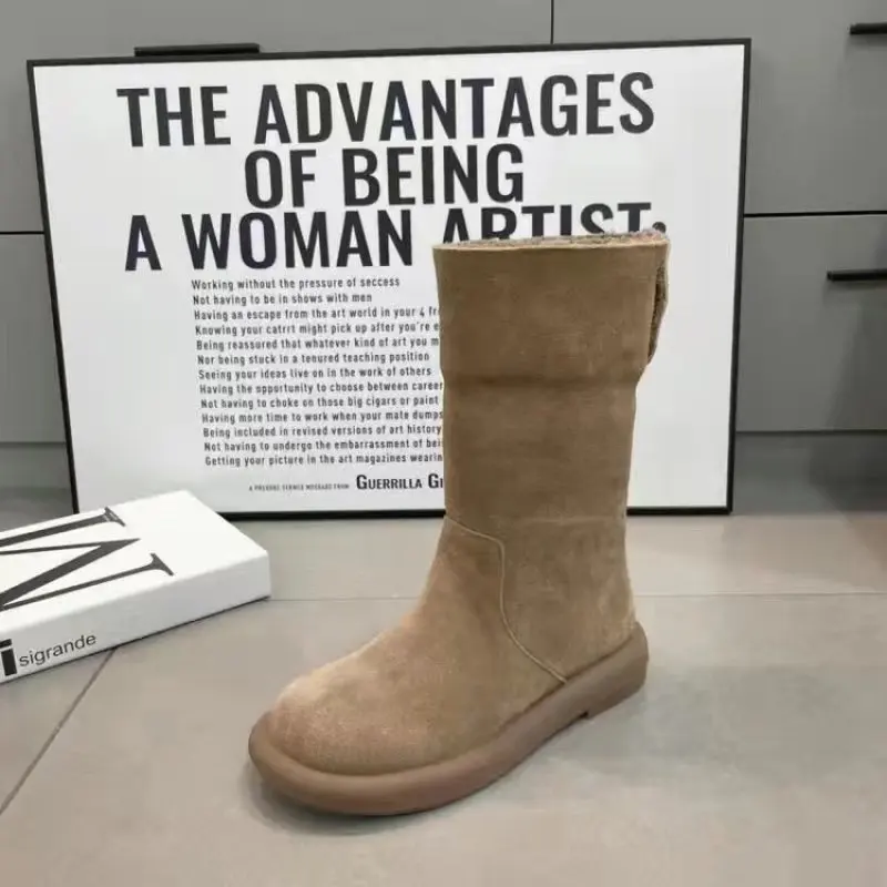 New Rock Shoes Donna Luxury Designer Boots Piattaforma Di Calore Punta Tonda Calzature Invernali Moda Caviglia Stile Inglese Fashion Comfort