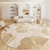 Cream Style Living Room Decoration Round Carpet Light Luxury Rugs for Bedroom Fluffy Soft Study Rug Thick Plush Lounge Floor Mat 4