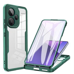 Ultra - Durable 360° Full Body Screen Protector Phone Case - Note 11 Pro 4G 5G (Green)