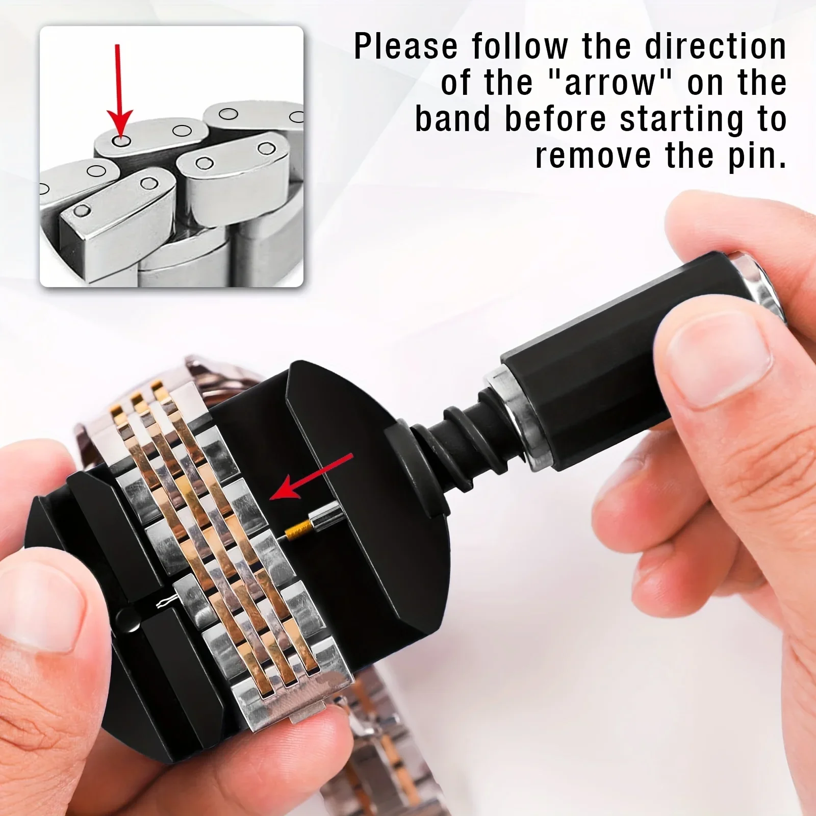 11pcs Watch Link Removal Tool Kit Band Strap Chain Pin Remover Repair for Band Strap Adjustment