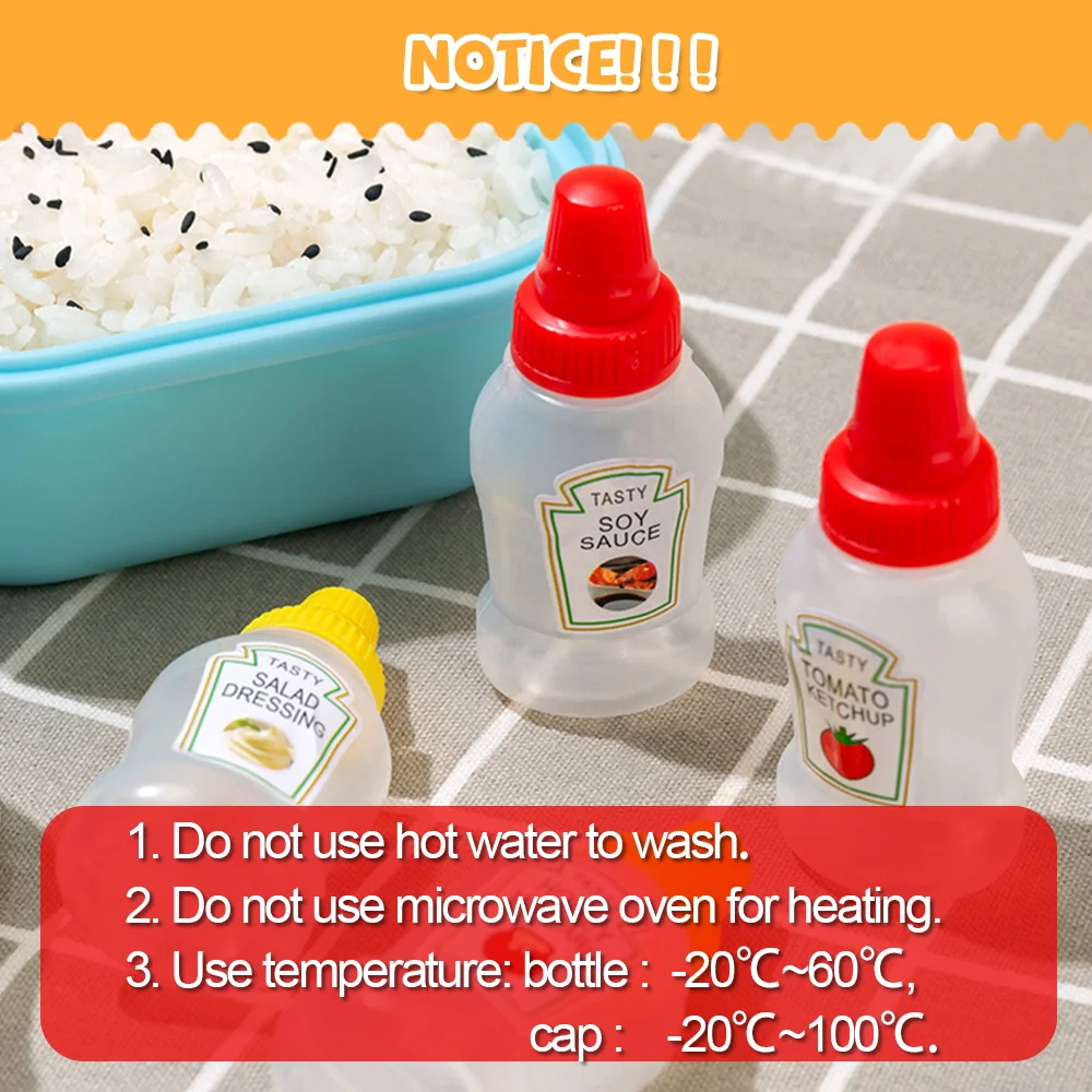 25ml Mini Sauce Bottle Refillable Ketchup Honey Tomato Salad Containers Bottles Portable Sauce Jars Storage Dressing Dispensers sauce bottle