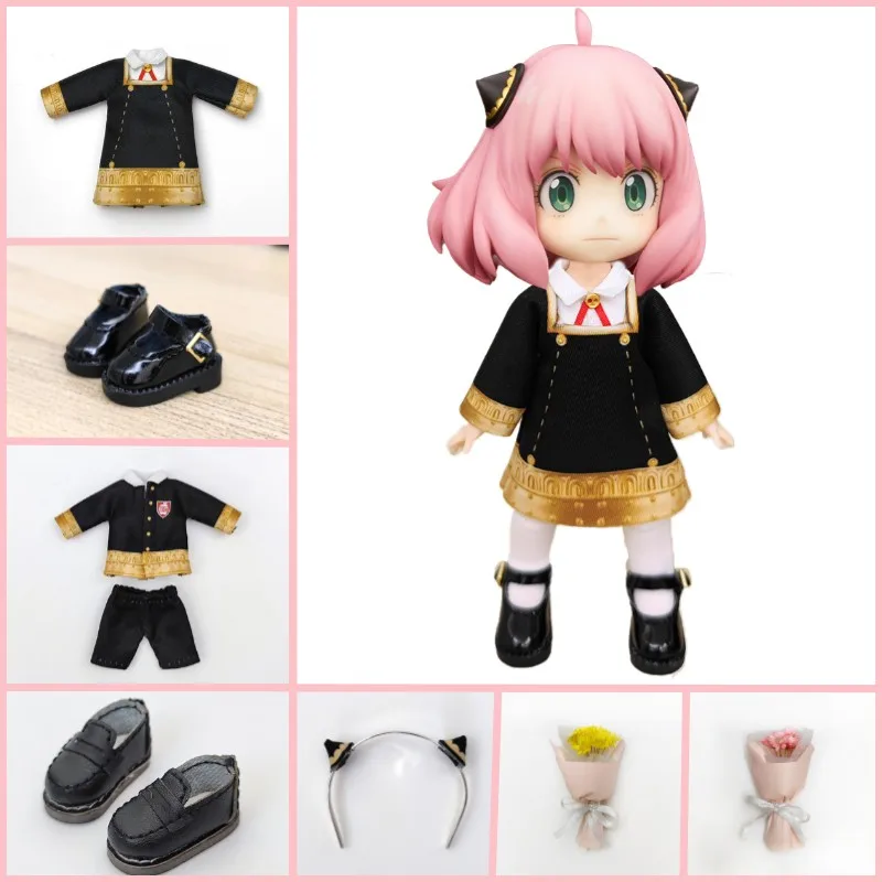 

Ob11 GSC Doll Clothes Anya Damian Yor SPY Family School Kawaii Uniform Shoes Socks Flowers Anime Toys Accessories Birthday Gifts