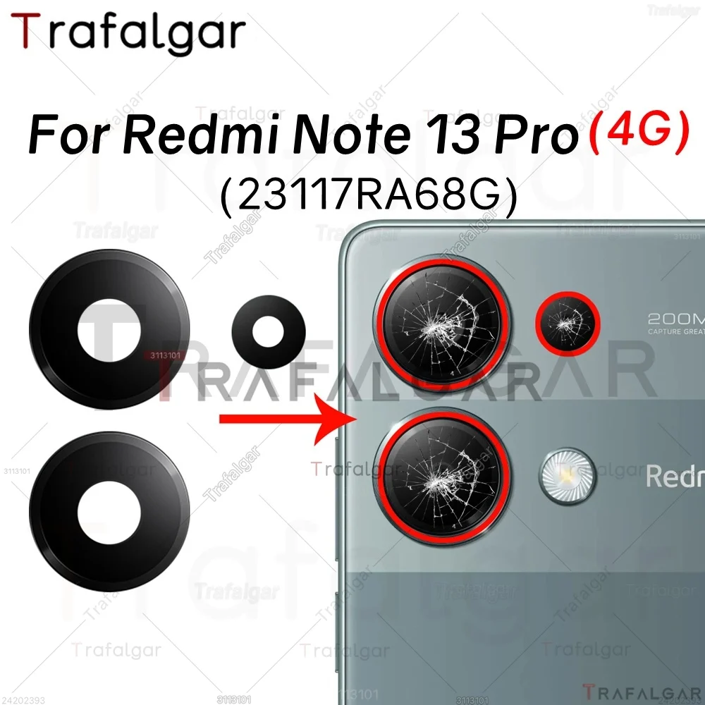 N.1 Ricambio PER SOSTITUZIONE vetro per cover posteriore vetrino lente obbiettivo rear fotocamera BACK camera + BIADESIVO ADESIVO PER XIAOMI REDMI S2 / REDMI Y2 (SCHERMO 5.99