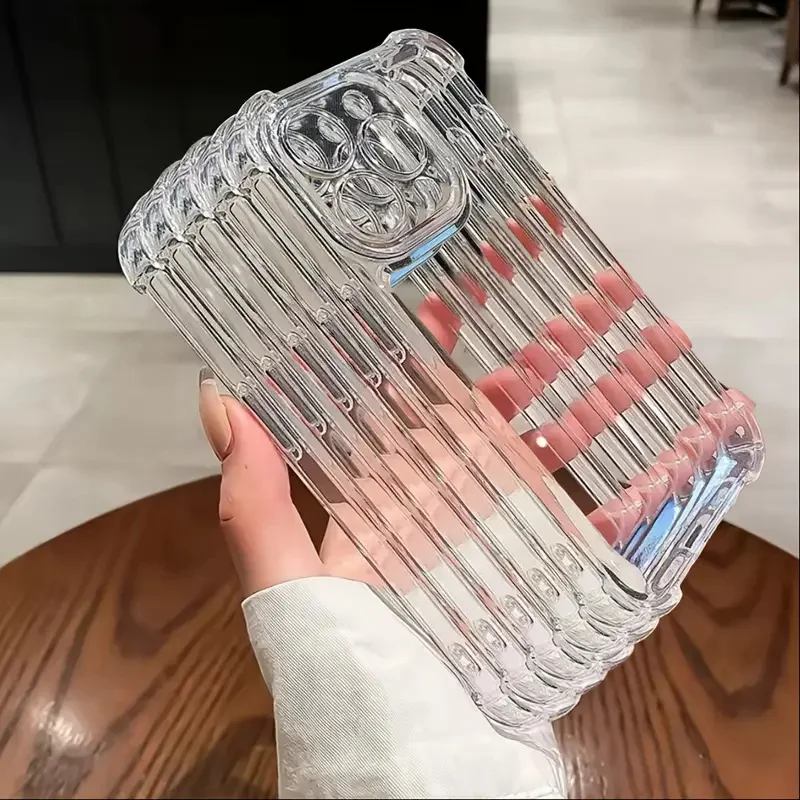 Eine Packung mit 5 stoßfesten, transparenten Handyhüllen, geeignet für iPhone 16, 15, 14, 13, 12, 11 Pro Max, X, Xs Max, Xr, 8 und 7 Plus