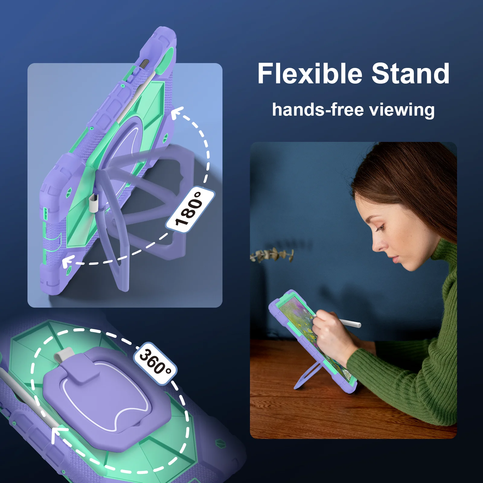 Universal Rotating Stand Case with Heavy Duty Handle