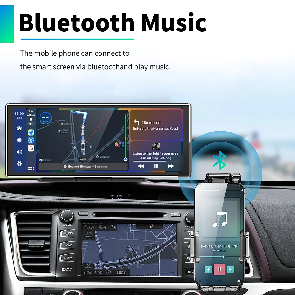 11.26 Inch Car Multimedia Radio Wireless Carplay Android Auto GPS Navigation Video Recorder Dashboard WIFI AUX MP5 Player