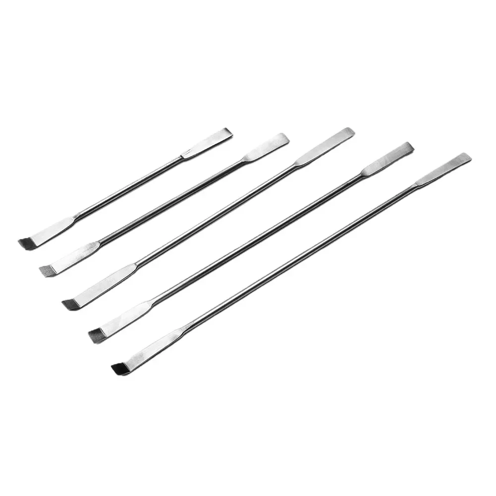 

12Pcs Stainless Steel Lab Spoon Spatula Laboratory Sampling Spoon Mixing Spat Long Handle Double-Sides Design Lab Scoop