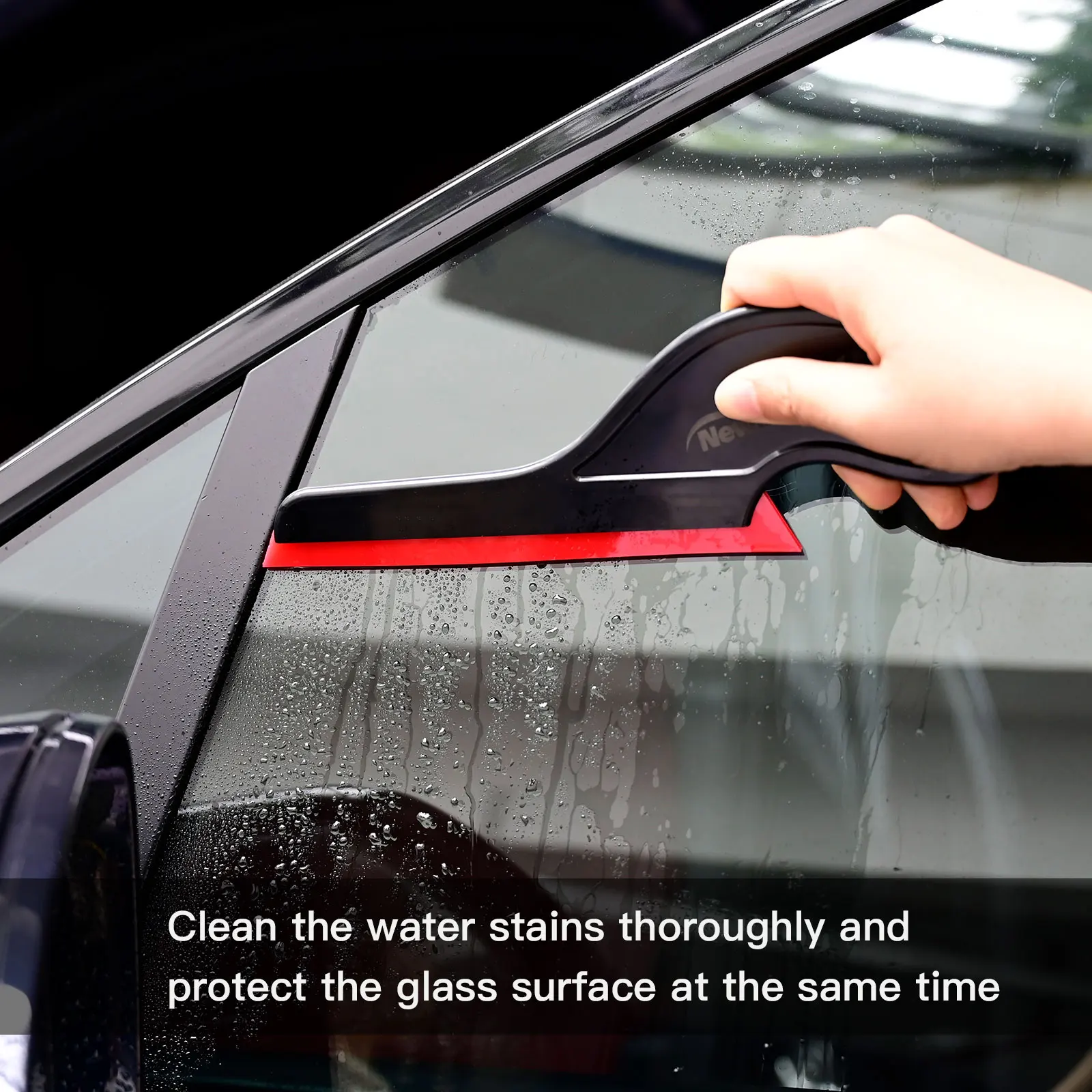 FOSHIO 3pcs/Set Car Window Tinting Squeegee Soft Scratch-Free Rubber Blade Scraper Glass Windshield Cleaning Water Remover Tools