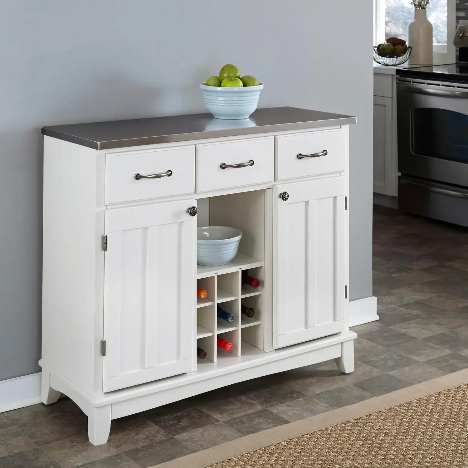 

Серверные боковые панели-буфеты-credenza, белые