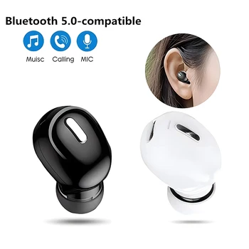 X9 Auricolari Bluetooth 5.0 senza fili Cuffie con microfono In-Ear Sport Auricolari TWS impermeabili Auricolare singolo vivavoce Bluetooth 1