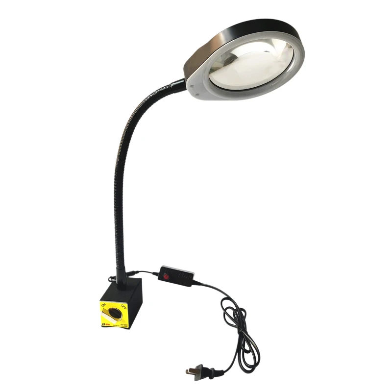 Lupa Iluminado, Luz LED ajustável, Ferramenta Ímã de Máquinas, 3x, 5x, 8x, 10x