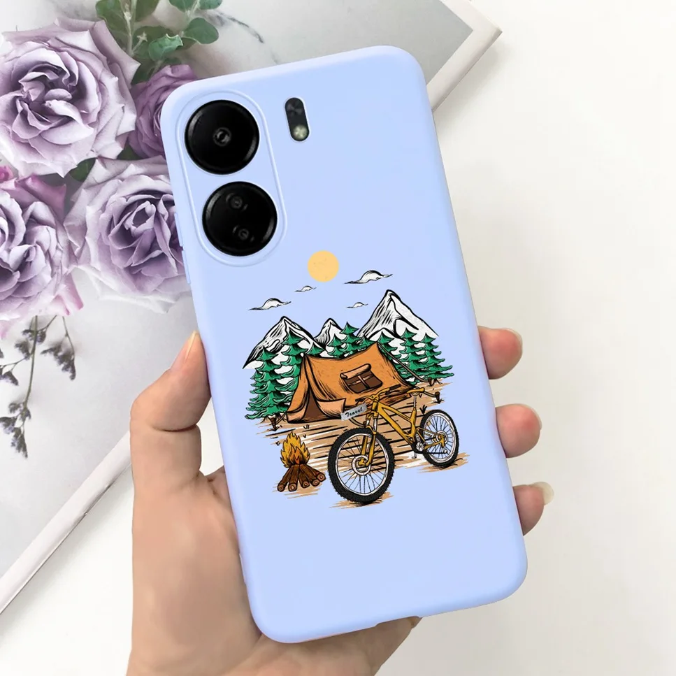 For Xiaomi POCO C65 Case Cute Cartoon Cat Painted TPU Silicone Back Cover For Xioami POCO C65 POCOC65 C 65 6.74 Phone Case Funda