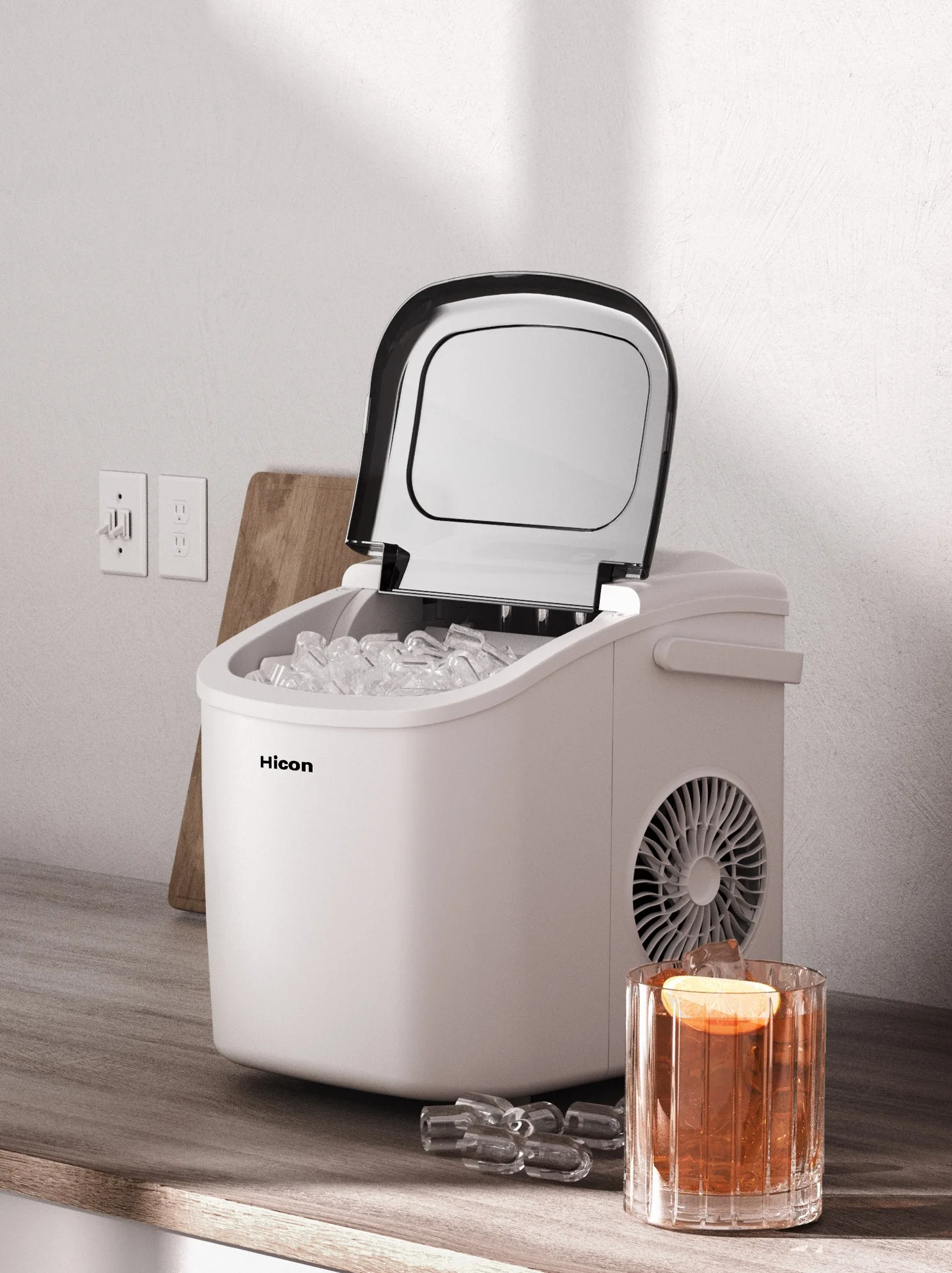 15KG Ice Machine Portable Electric Ice Maker Machine Mini Countertop Ice Cube Maker Appliance Home Commercial Ice Ball Maker 4