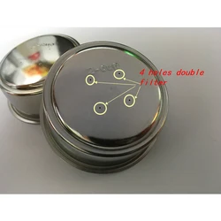 Stainless Steel Double Layer Coffee Filter Basket, 1/2 Cup Capacity (2cups 4 hole)