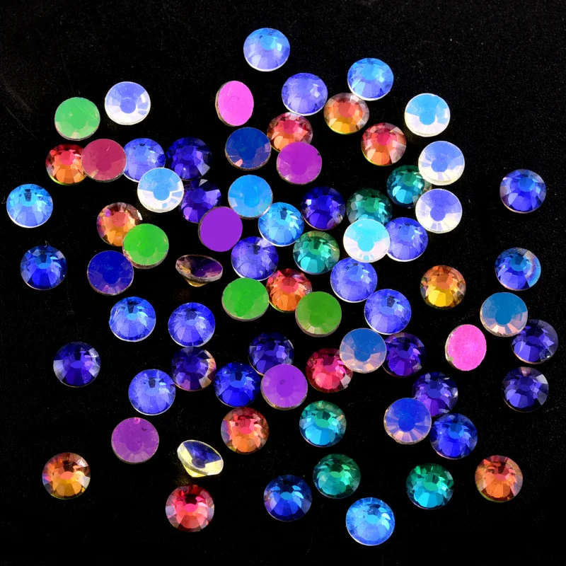 nyan☆です。スワロフスキー SS3 クリスタルAB オーロラ SS3-SS30 AB Color Crystals Aurora Non Hotfix Rhinestones