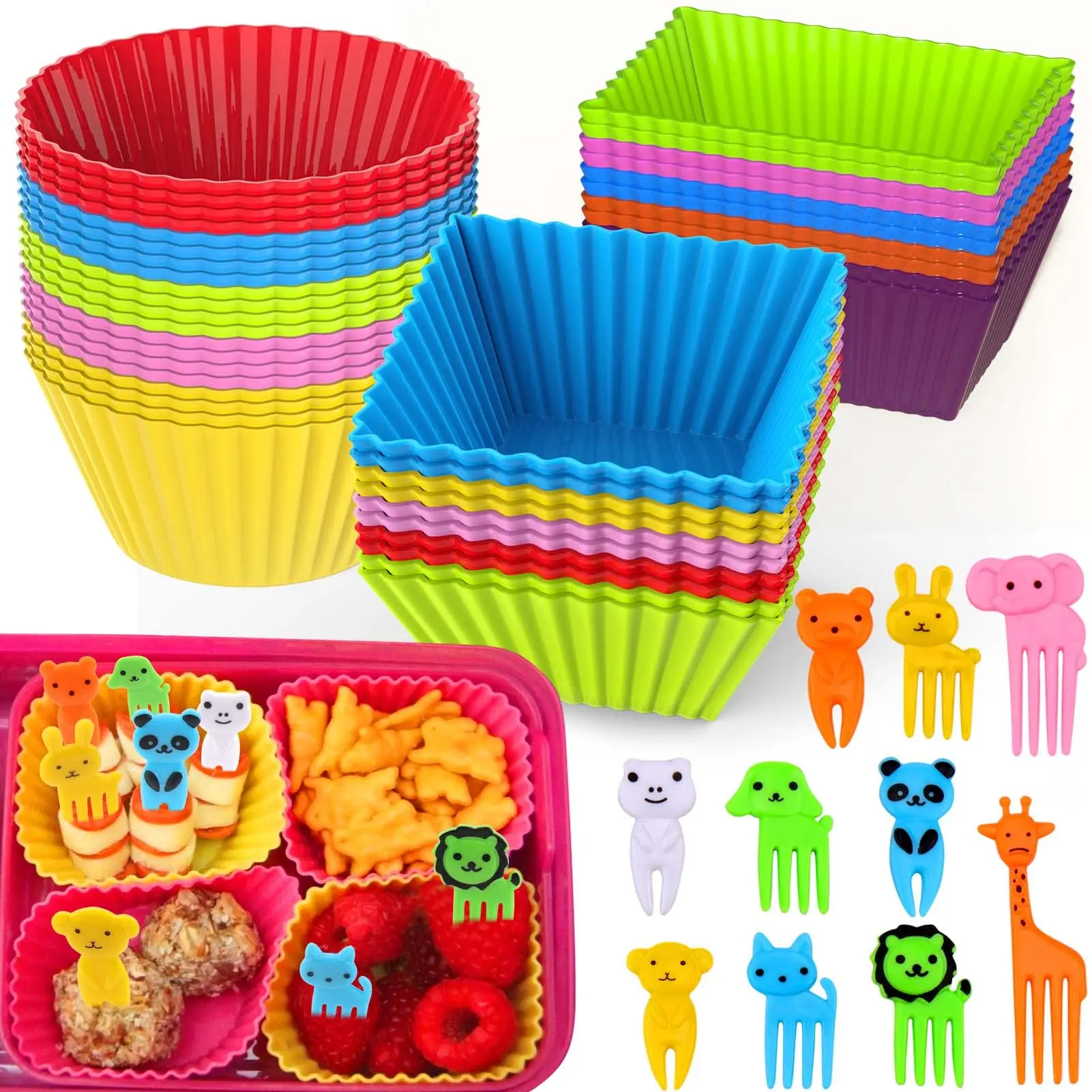 Food Picks Fruit Forks 30 Pcs for School Kids