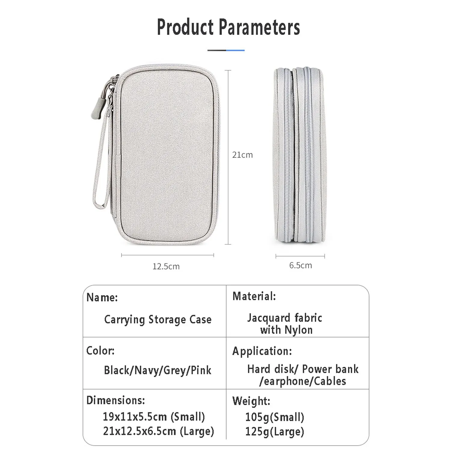 Travel Cable Organizer Bag Storage Pouch Carry Case Portable Waterproof Storage Bags For Cable Cord And Electronics Accessories