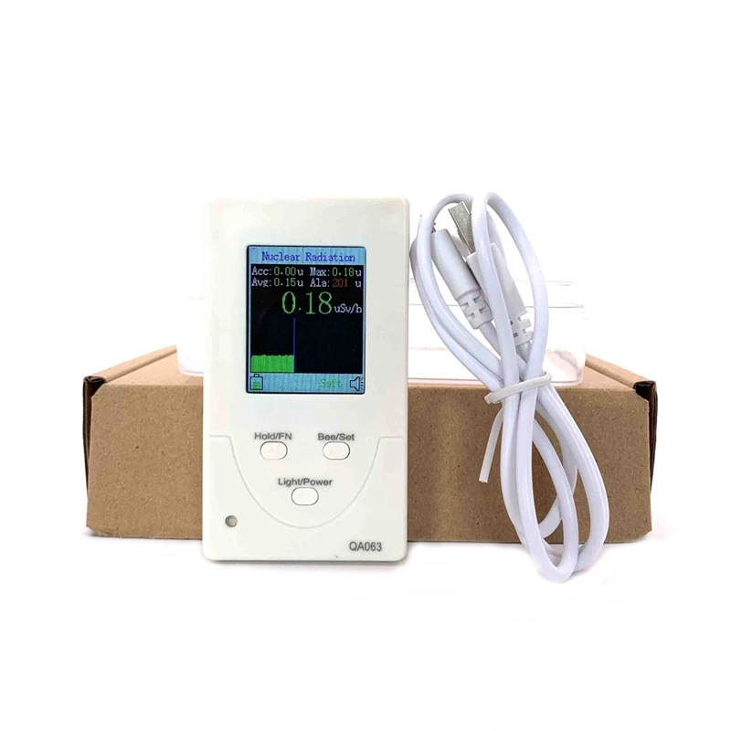 1Set Geiger Counter Dosimeter Nuclear Radiation Detector 3 Alarm Ways EMF Meter Plastic