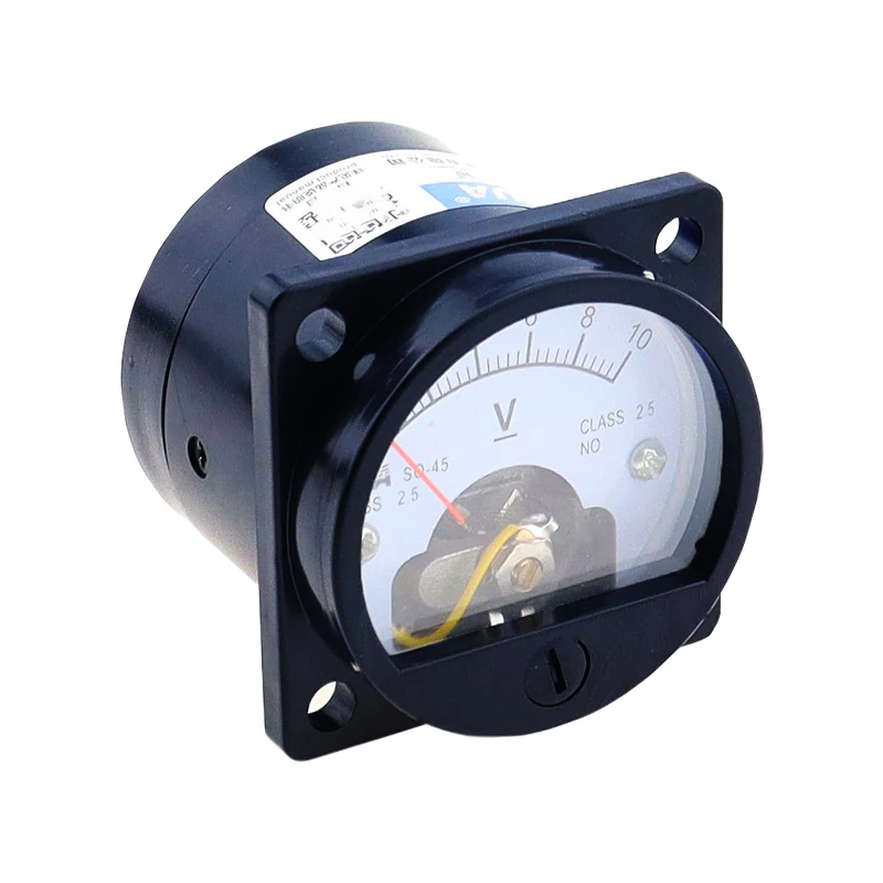 Analoge Paneelmeter Ronde Voltmeter ABS Ampèremeter Meter voor Het Meten van SO-45 AC 0-300 V Rond Zwart