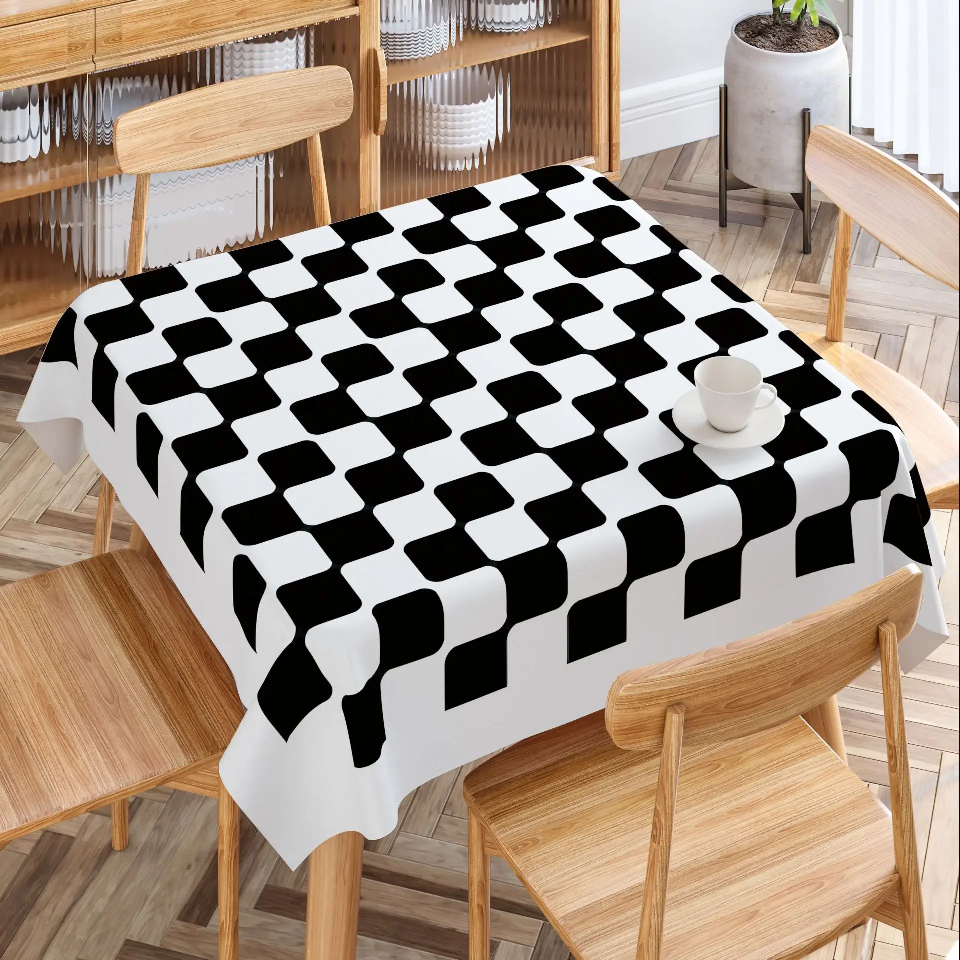 

F148 Square Home Waterproof, Oil proof, and Washable 2022 New Square Table Cloth Advanced Small Square Table Square Table
