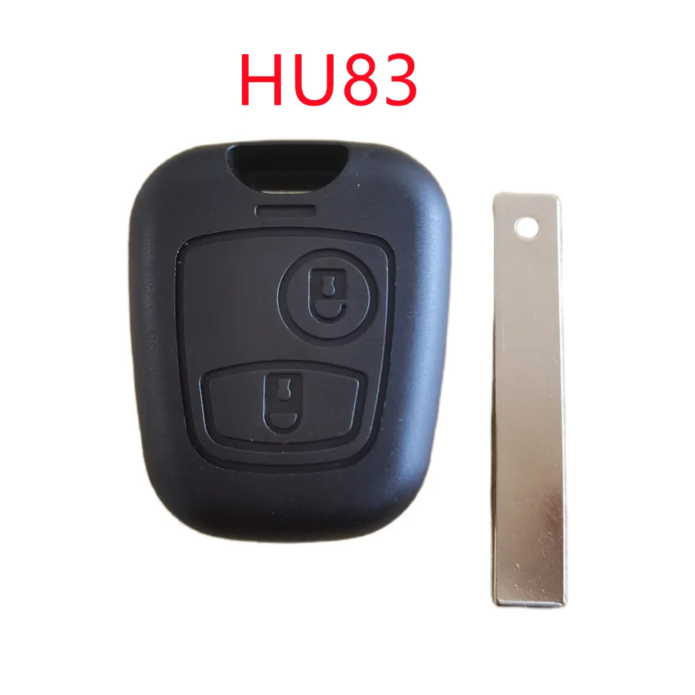 Key Case 2 Buttons Remote Key Shell Case for Peugeot 307 with HU83 Blade