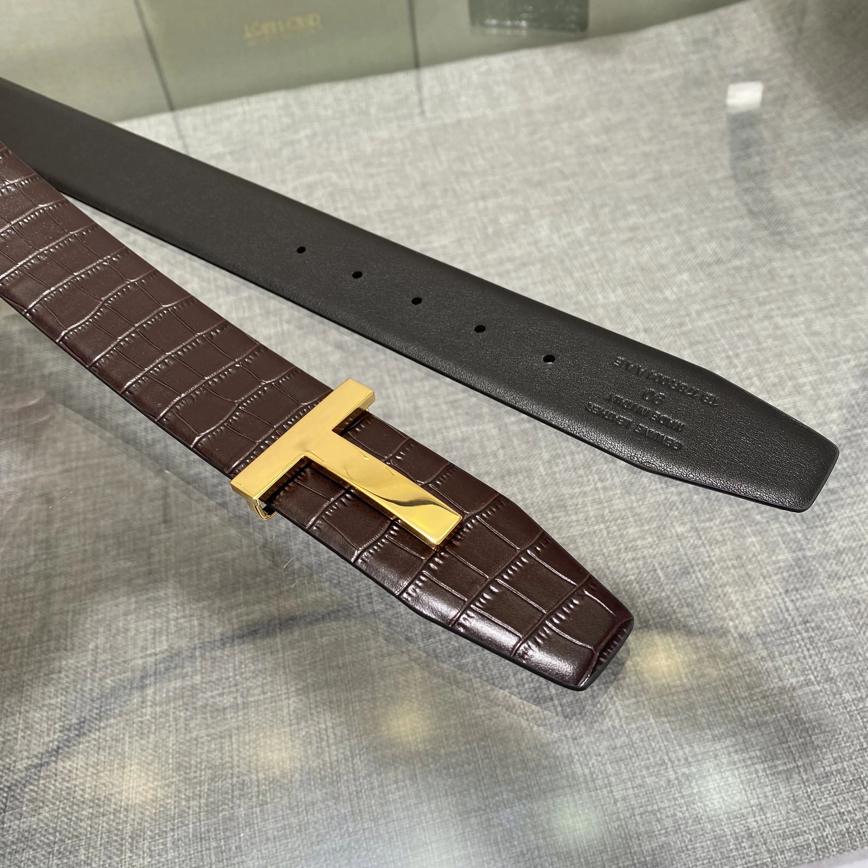 Top Luxury Designer Brand T Buckle Belt 6