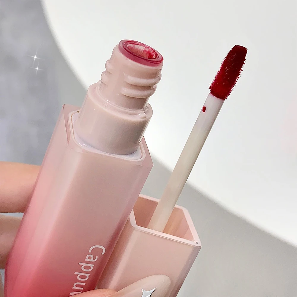 Cappuvini Nude Water Mist Lip Glaze Matte Velvet White Lip Gloss Long-lasting Lipstick 2