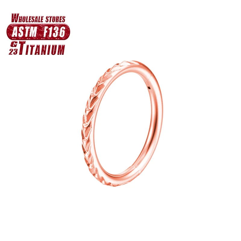 F136 Titan Helix Piercing Nasenring Daith Stud 16g Septum Clicker Tragus Knorpel Spirale Damen Creolen Körpers chmuck – Detail 5