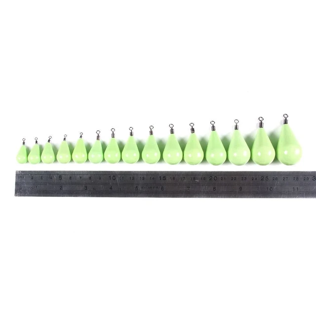 11.4g-60.6g Luminous Fishing Lead Sinkers concave bottom Carp