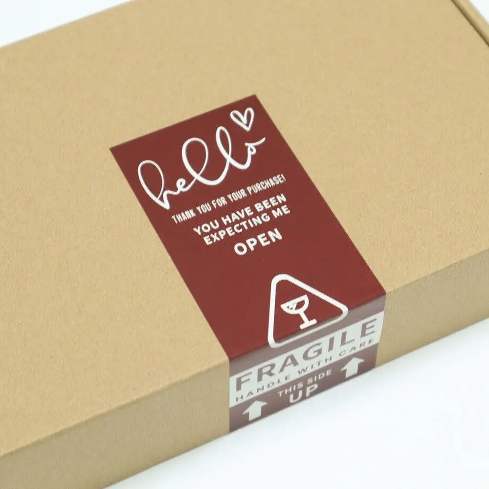 50-100PCS Custom Rectangular Logo Stickers – White Paper Material Personalized Labels f... - SKU CRLS1903 - UGI Packaging