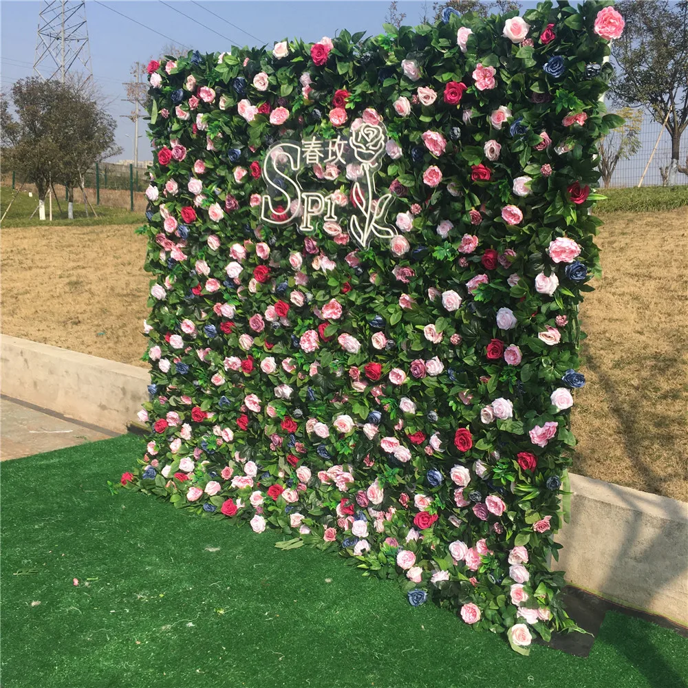 

SPR Low MOQ Beautiful Wedding Decorative Backdrop Panels Artificial Flower Wall Panel