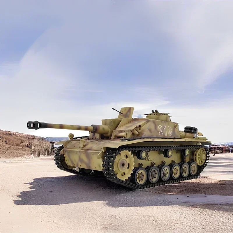 Simulation Tank Henglong 3868 German No.3 F-8 Remote Control Tank Electric Assault Gun 1:16 Rc Model Toys Chidren Birthday Gifts 3