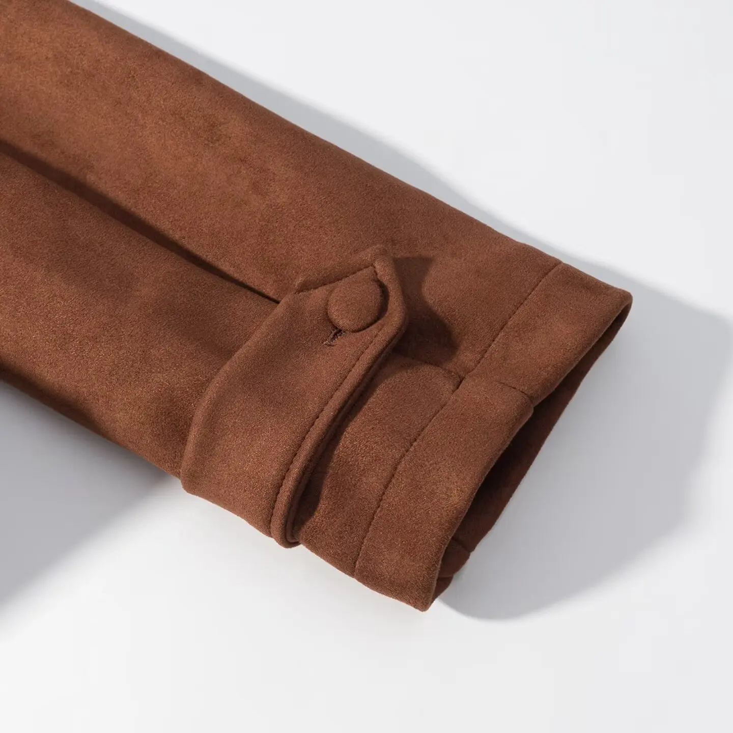 Women Retro Brown Lace Up Short Suede Jacket Elegant Female Lapel Long Sleeves Slim Coats Autumn Chic Lady Streetwear Outwear