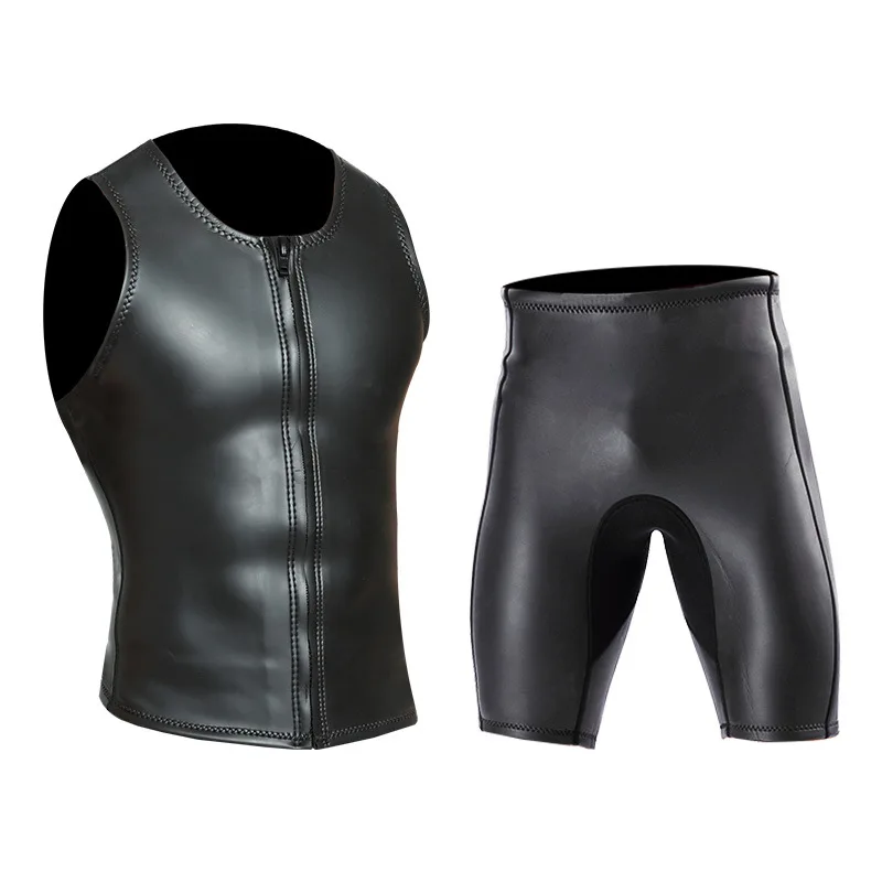 2MM Men Women Triathlon Keep Warm Neoprene Buoyancy Trunks CR Smooth Diving Vests Super Elastic Light Leather Snorkeling WetSuit