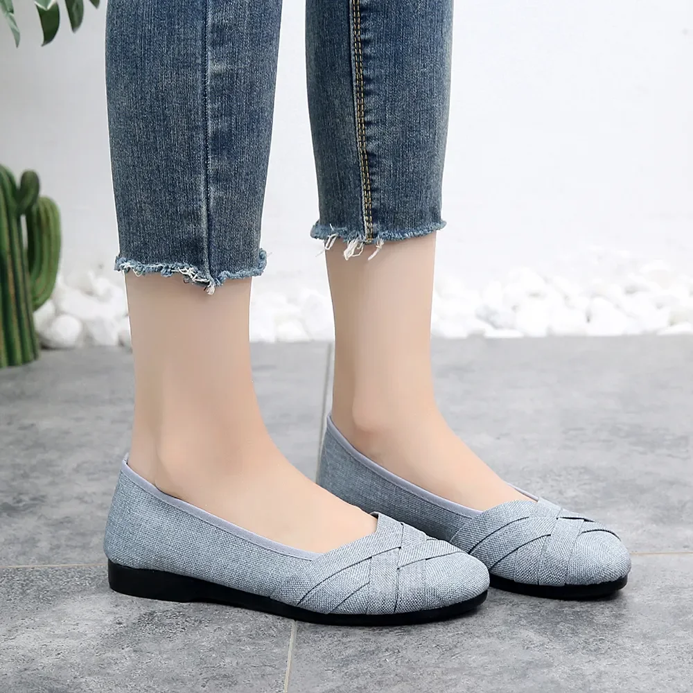 Zapatos Planos De Mujer Women Fashion High Quality Light Weight Comfortable Flat Shoes Female Casual Street Dance Shoes E2030
