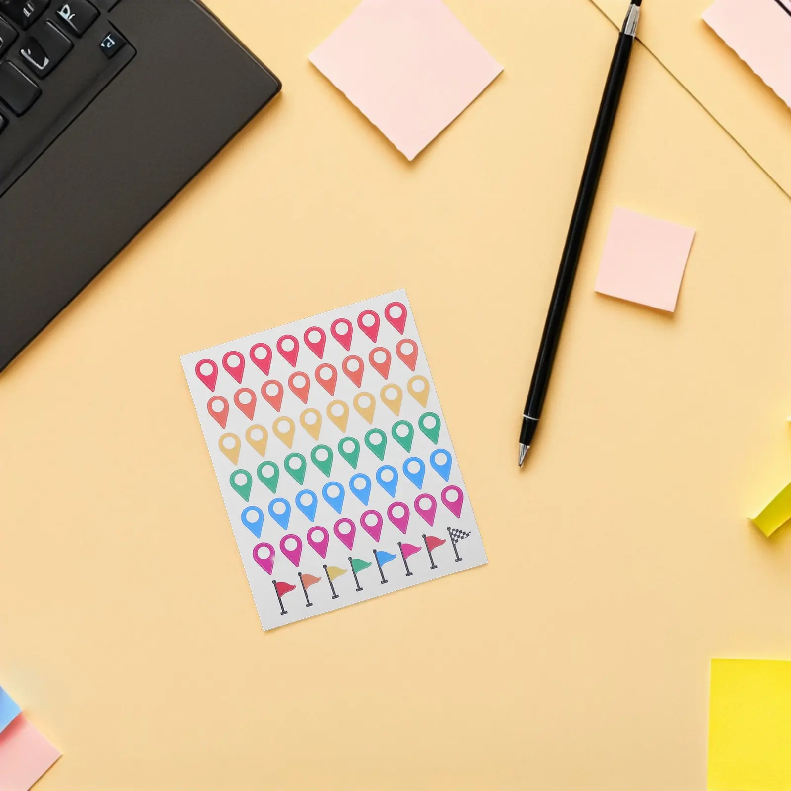 5장 컬러 포지셔닝 스티커 여행 목적지 추적을 위한 자체 접착식 지도 라벨 재배치 가능한 지리 프로젝트