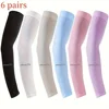 6 Pairs UV Protection Cooling Arm Sleeves For Outdoor Activities - Breathable & Comfortable Long Arm Cover For Men And Women 3