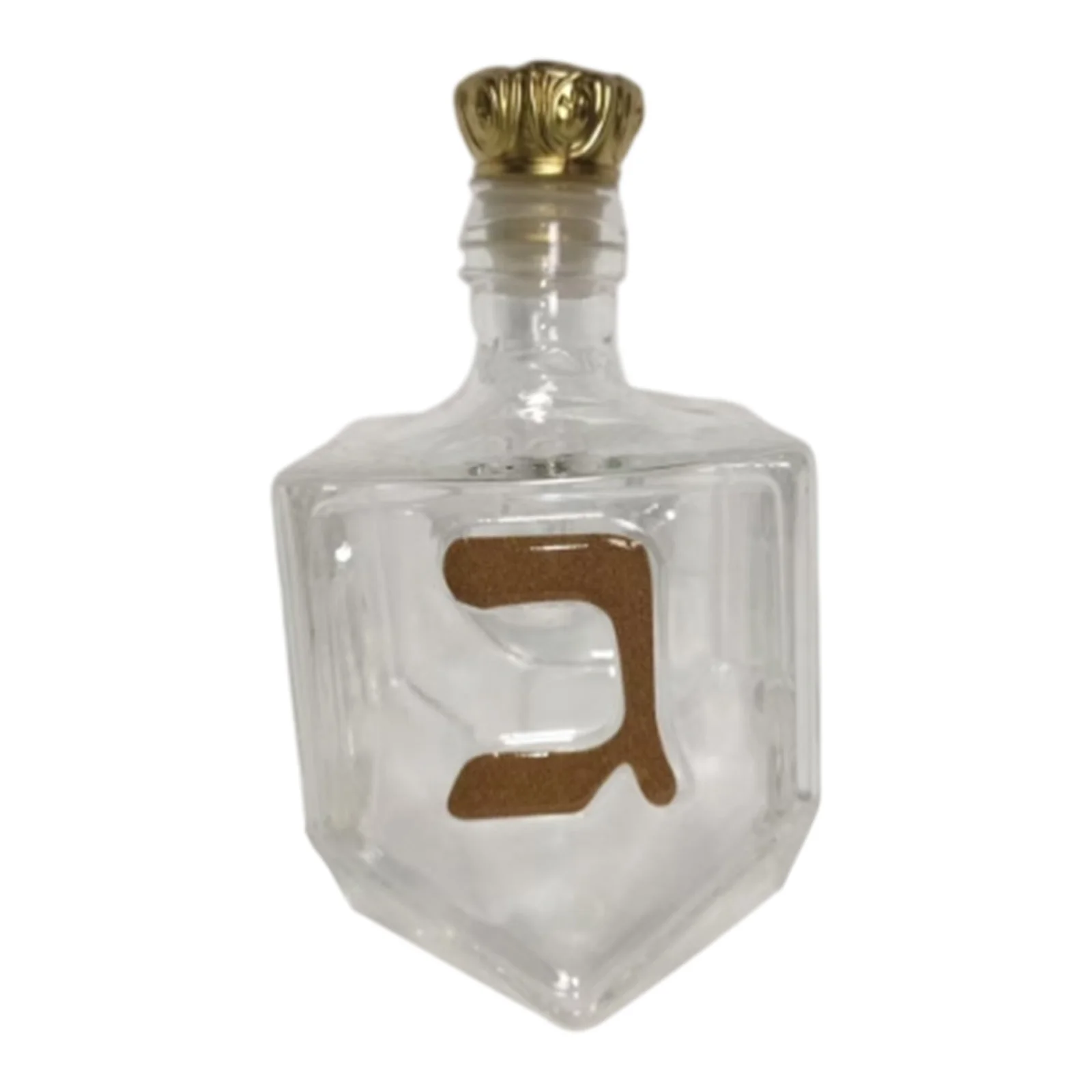 Hanukkah Novel Whiskey Bottles W/ Golden Hebrew Letters Crown Cap Twisted Whiskey Decanter for Festival Home Bar Display