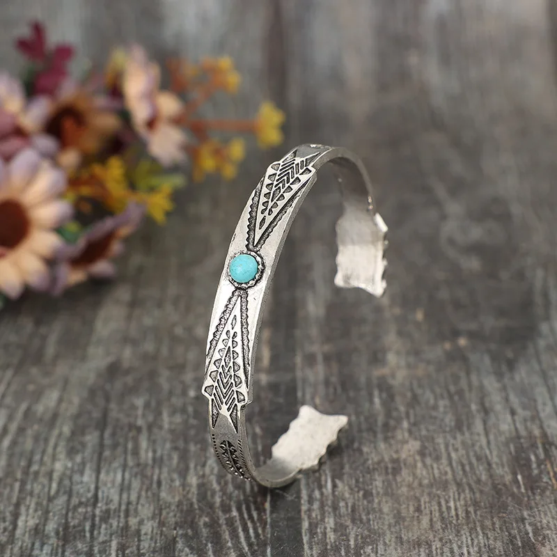 アクセサリー NAVAJO Silver Turquoise Edge Bangle Ben Begaye Navajo 925 Sterling Silver Number 8 Turquoise