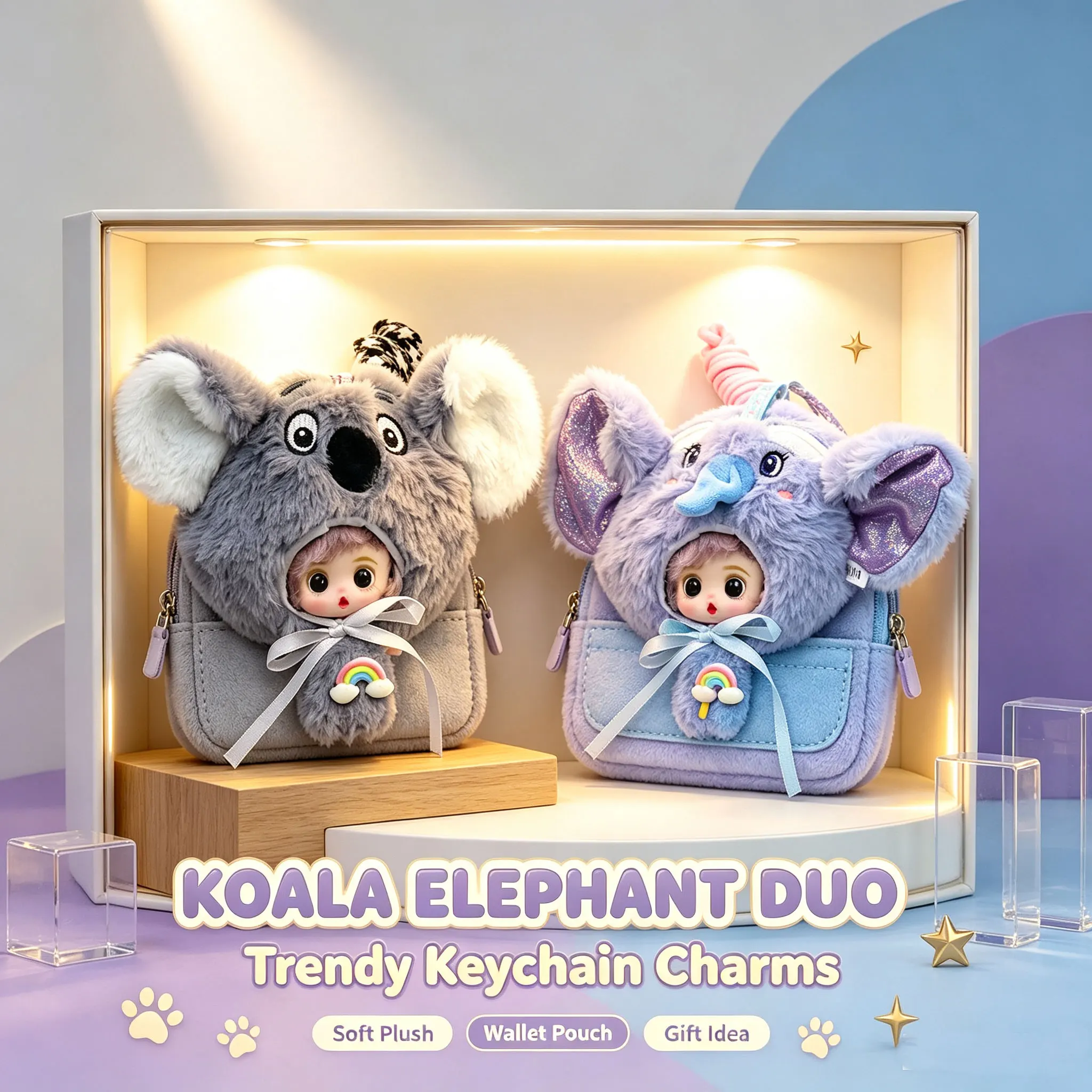 DIY 동물 인형 시크릿 박스 부드러운 털 컬렉션 지갑 시리즈 테마, 귀여운 액션 피규어 서프라이즈 패키지 펜던트 장난감 소녀 선물