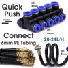 30-5m 1/4" 4/6mm Misting Cooling System 360° Free-bend Adjustable Nozzle Atomizer Sprayer for Outdoor Garden Irrigation Watering 2