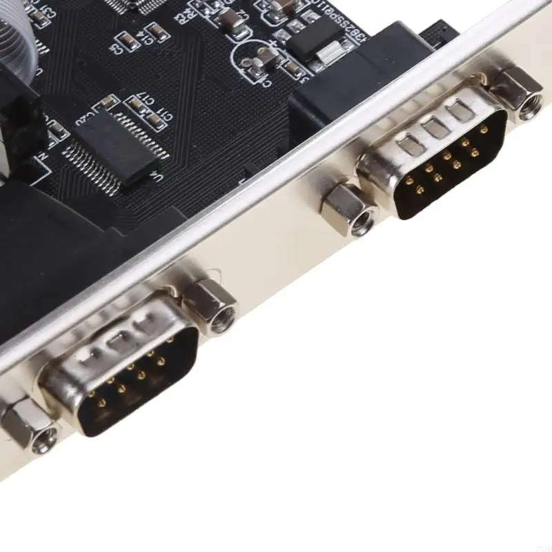 77JD PCI-E to Dual Serial Combo Card RS232 PCI for Express PCIe Adapter Card Dual Way DB9pin 25Mbps AX99100 Chip Fast Stable