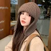 Fashion Ear Protection Knit Hat Winter Warm Cold Proof Flying Cap Solid Color Woolen Crochet Bonnet Korean Women Wool Beanie 1