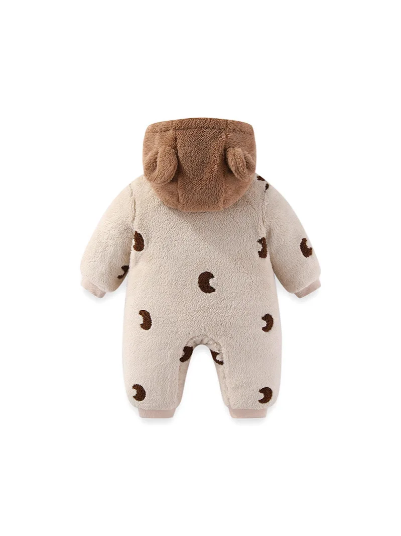 Warm Baby Boys Hoodie Romper Jumpsuit