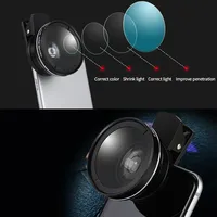 2 in 1 Phone Lens kit 0.45x Ultra Wide Angle Macro External Cellphones Lens HD Camera Universal Clip 37mm For iPhone Camera Lens 4